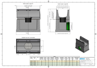BIRCOsir® DN 320, avaloir en ligne en 2 parties