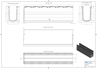 BIRCOmax-i® DN 420, caniveau 3 m, hauteur 1000