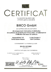 BIRCO Systeme qualité DIN EN ISO 9001
