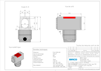 Avaloir Profil 300/400 D 400