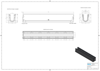 BIRCOmax-i® DN 220, caniveau 3 m, hauteur 500