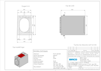 Caniveau de révision Profil 400/600 D 400