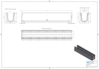 BIRCOmax-i® DN 320, caniveau 3 m, hauteur 600