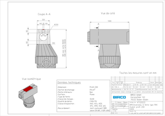 Avaloir Profil 200 D 400