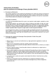 Manuel d'entretien caniveaux BIRCO