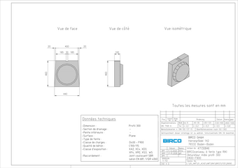 Obturateur mâle Profil 300