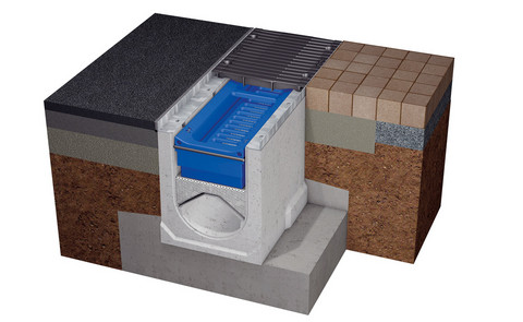 Installation pour le traitement des eaux de pluie BIRCOpur avec sédimentation et filtration