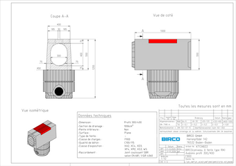 Avaloir Profil 300/400 F 900