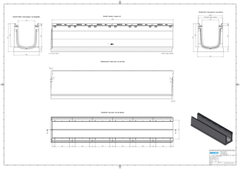 BIRCOmax-i® DN 420, caniveau 3 m, hauteur 700