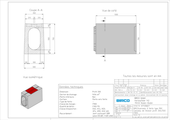 Caniveau de révision Profil 300/400 F 900
