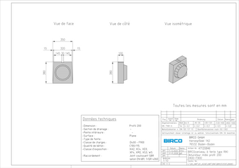Obturateur mâle Profil 200