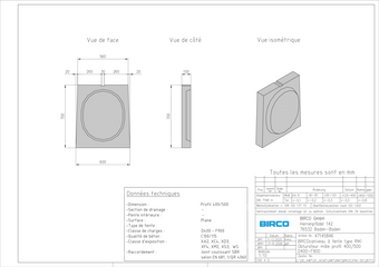 Obturateur mâle Profil 400/500