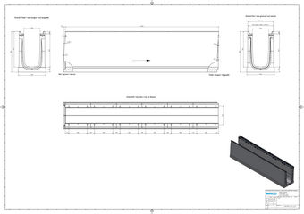 BIRCOmax-i® DN 320, caniveau 3 m, hauteur 800