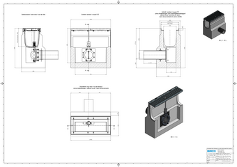 BIRCOsir® DN 320, avaloir avec vanne d'arrêt manuelle