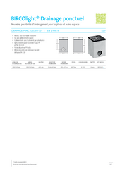 BIRCOlight Drainage ponctuel