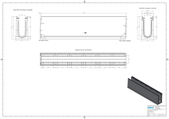 BIRCOmax-i® DN 220, caniveau 3 m, hauteur 800