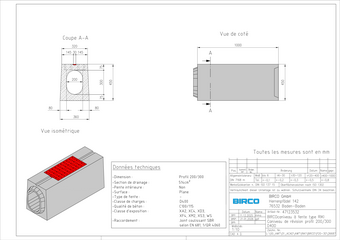 Caniveau de révision Profil 200/300 D 400