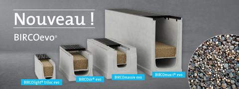 BIRCOevo® - disponible à partir de l'été 2026 pour quatre systèmes de caniveaux BIRCO