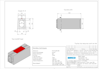 Caniveau de révision Profil 200/300 F 900