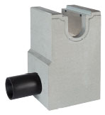 BIRCOsolid caniveaux à grilles Dimension Nominale 200 Avaloirs Avaloir en ligne I avec manchon en PEHD I en 1 partie