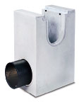 BIRCOsolid caniveaux à grilles Dimension Nominale 300 Avaloirs Avaloir en ligne I avec manchon en PEHD I en 1 partie