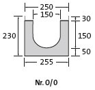 BIRCOsir Petites dimensions Dimension Nominale 150 Caniveaux Eléments de caniveaux | pente intérieure de 0,5%