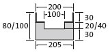 BIRCOsir Petites dimensions Dimension Nominale 100 Caniveaux Caniveaux plats | sans pente intérieure