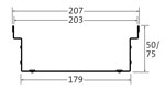 BIRCOtopline® Largeur 210 Caniveaux Eléments de caniveaux I sans arête visible I perforés sur un côté