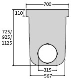 BIRCOmax-i Dimension Nominale 520 Accessoires Obturateurs avec sortie DN 315