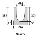 BIRCOcornières à fente Dimension Nominale 150 AS Caniveaux Elément de caniveau DN 150 AS pour cornières à fente/inserts de nettoyage 4 mm I sans pente intérieure