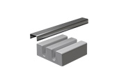 BIRCOparksafe® Caniveau plat DN 160 - Hauteur 50 mm Accessories Couvercle d&#039;écoulement avec barre de fixation pour caniveaux avec écoulement