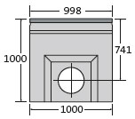 BIRCOsir Grandes Dimensions Dimension Nominale 320 Avaloirs Avaloir en ligne avec buse de départ en PEHD I en 1 partie