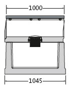 BIRCOsir® Large dimensions Nominal width 320 Outfall units Outfall unit I 2-part