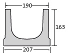 BIRCOcornières à fente Dimension Nominale 150 AS Caniveaux Elément de caniveau DN 150 AS pour cornières à fente/inserts de nettoyage 1,5 mm I sans pente intérieure