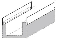 BIRCOcanal® Dimension Nominale 1000 Accessoires Tôles latérales | en tant que tôle anti-compactage pour dalles en béton de BIRCOcanal® sans feuillures